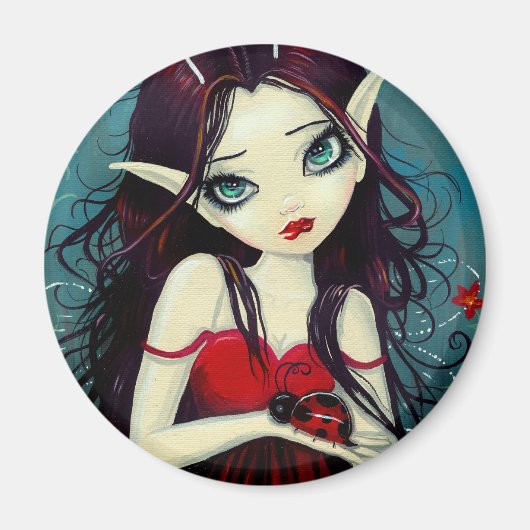 Ladybug Big-Eye Fairy Art Magneet (Voorkant)