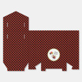 Ladybug Birthday Favor Box - Polka Dot Bedankdoosjes (Ongevouwen)