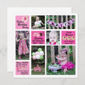 Ladybug Birthday Invitation Kaart (Voorkant / Achterkant)