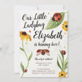 Ladybug Birthday Invitation Kaart (Voorkant)