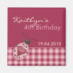 Ladybug ・ Birthday Invitation Magnet Magneet