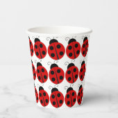 Ladybug Birthday Papieren Bekers (Achterkant)