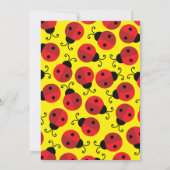 Ladybug Birthday Party Kaart (Achterkant)