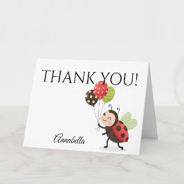 Ladybug Birthday Thank You Card Bedankkaart