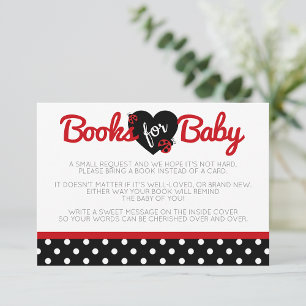 Ladybug Boeken voor Baby Enclosure Uitnodigen Invo Informatiekaartje