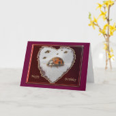 Ladybug Bonne Carte Anniversaire (Fleur jaune)