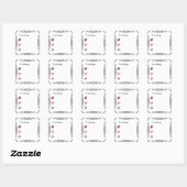 Ladybug Bullet Journal of Planner Square Sticker (Vel)
