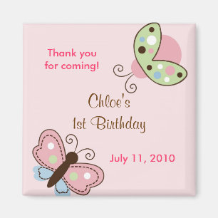 Ladybug Butterfly Birthday Favor Magnets Magneet
