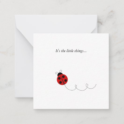 Ladybug - Carte de notes Merci (Devant)