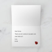 Ladybug, carte de remerciements (Intérieur)