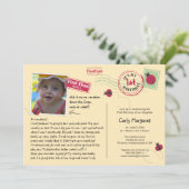Ladybug Carte Postale Anniversaire Fête Invitation (Debout devant)