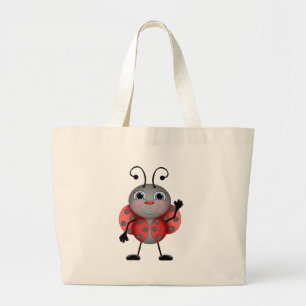 Ladybug cartoon canvas tas