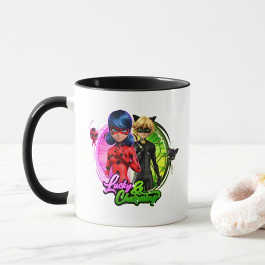 Ladybug & Cat Noir | Lucky & Charming Mok (Met donut)