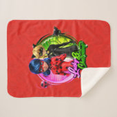 Ladybug & Cat Noir | Lucky & Charming Sherpa Deken (Voorkant (horizontaal))