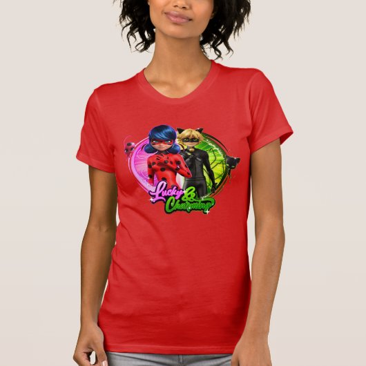 Ladybug & Cat Noir | Lucky & Charming T-shirt (Voorkant)