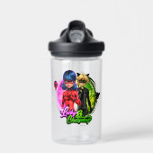 Ladybug & Cat Noir | Lucky & Charming Waterfles (Voorkant)