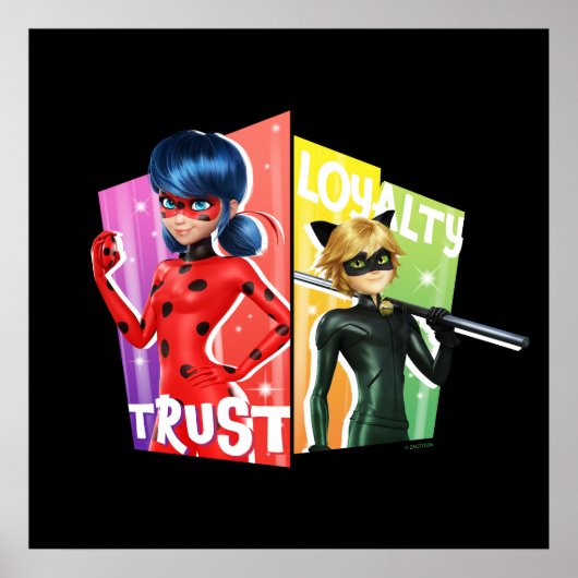 Ladybug & Cat Noir | Vertrouwen en loyaliteit Poster (Voorkant)