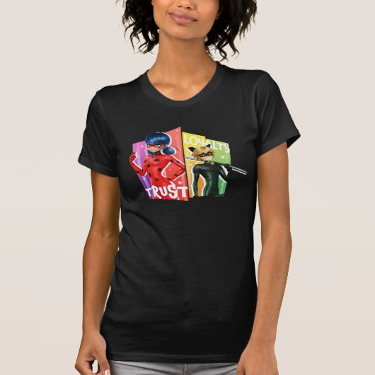 Ladybug & Cat Noir | Vertrouwen en loyaliteit T-shirt (Voorkant)