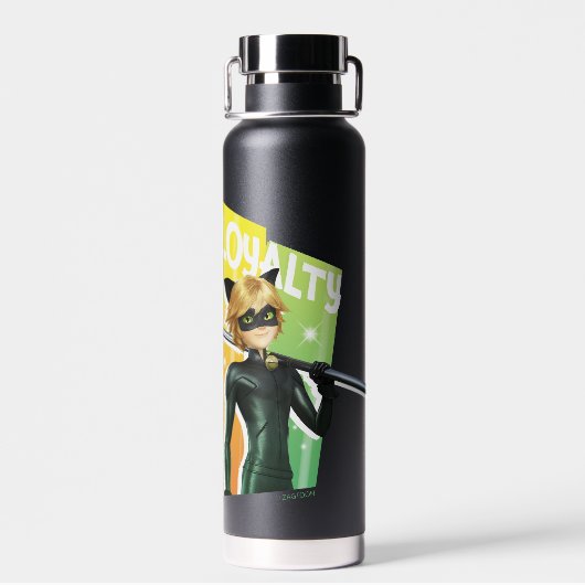 Ladybug & Cat Noir | Vertrouwen en loyaliteit Waterfles (Achterkant)