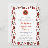 Ladybug Christmas Party Kaart (Voorkant)