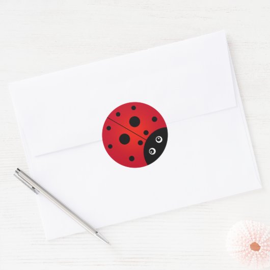 Ladybug Classic Ronde Sticker (Envelop)