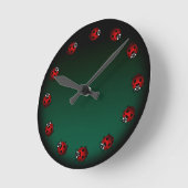 Ladybug Clock Cute Ladybug Ladybird Bug Wall Clock Ronde Klok (Hoek)