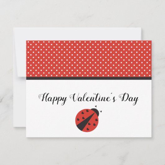 Ladybug coeur la carte de la Saint Valentin (Devant)
