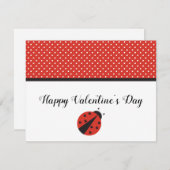 Ladybug coeur la carte de la Saint Valentin (Devant / Derrière)