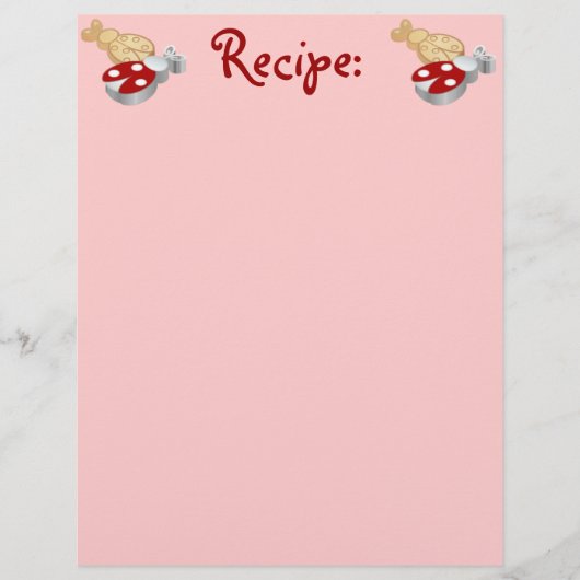 Ladybug Cookie Recipe Paper
