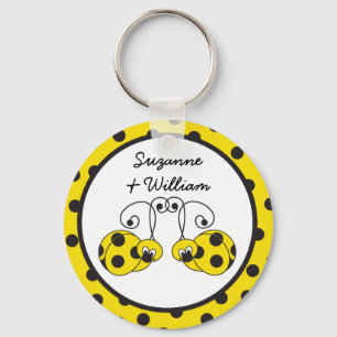 Ladybug Couple Yellow Sleutelhanger