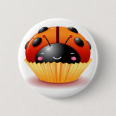 Ladybug Cupcake Button (Voorkant)