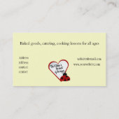 Ladybug Cupcake Carte de visite (Dos)