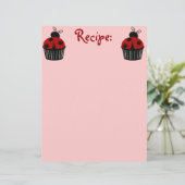 Ladybug Cupcake Recippaper (Staand voorkant)