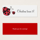 Ladybug Custom Gift Labels Mini Visitekaartjes (Voorkant /achterkant)