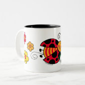 Ladybug Cute as a Bug Tweekleurige Koffiemok (Voorkant links)