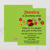 Ladybug Cute As Bug Custom Invitation (Devant / Derrière)