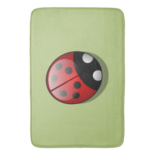 Ladybug, Cute Ladybug, Red Ladybug, Ladybird Badmat (Voorkant Verticaal)