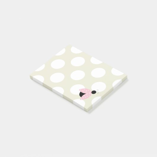 Ladybug, Cute Ladybug, Roze Ladybug, Ladybird Post-it® Notes (Schuin)