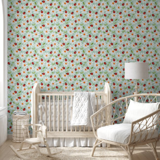 Ladybug Daisy Nursery Kinder Slaapkamer Mint Behang