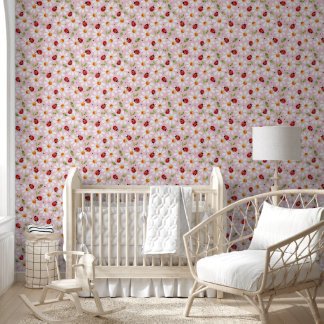 Ladybug Daisy Nursery Kinder Slaapkamer Roze Behang