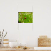 Ladybug dans la Bible Feuille Verse Art Poster (Cuisine)