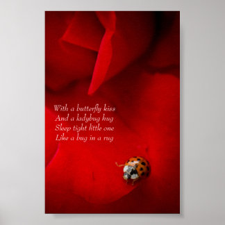 Ladybug dans la Rose rouge Ladybug Hug Poster de l