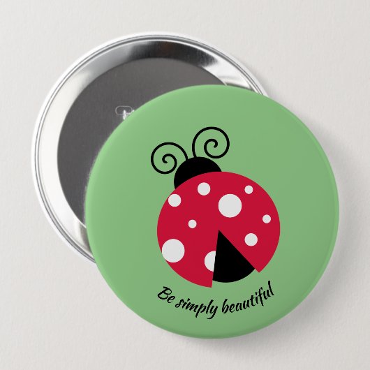 Ladybug Design Button (Voorkant /achterkant)