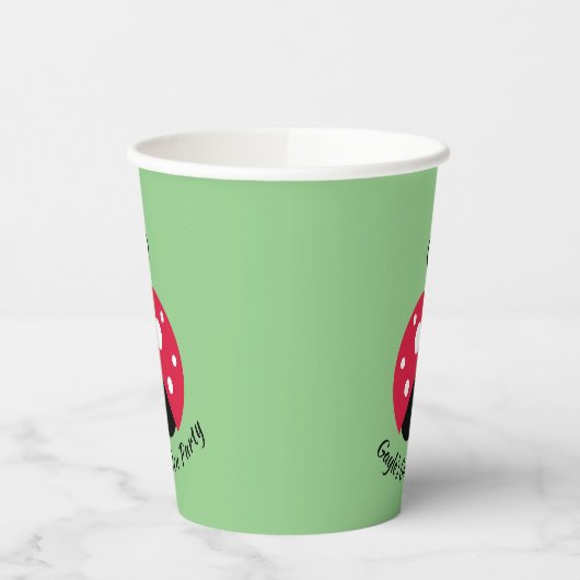 Ladybug Design Paper Cups Papieren Bekers (Links)