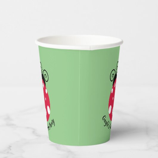 Ladybug Design Paper Cups Papieren Bekers (Rechts)