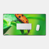 Ladybug Desk Mat | Nature Workspace Aesthetic (Clavier et souris)