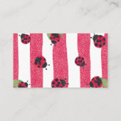 Ladybug Diaper Raffle Tickets Informatiekaartje (Achterkant)