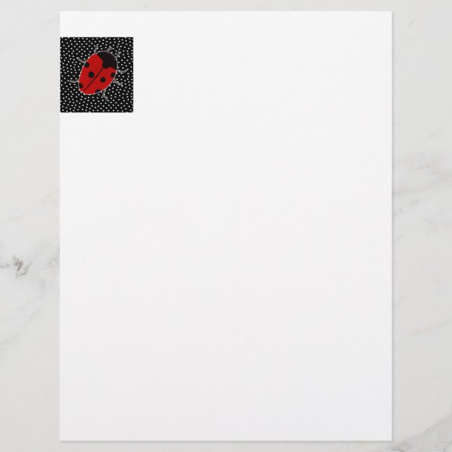 Ladybug Dot Briefpapier (Voorkant)