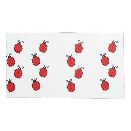Ladybug dot kever Lucky Custom Destiny's Kussensloop (Achterkant-Links)