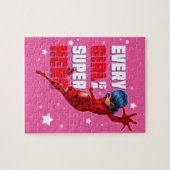 Ladybug Elk meisje is een superheld Legpuzzel (Horizontaal)
